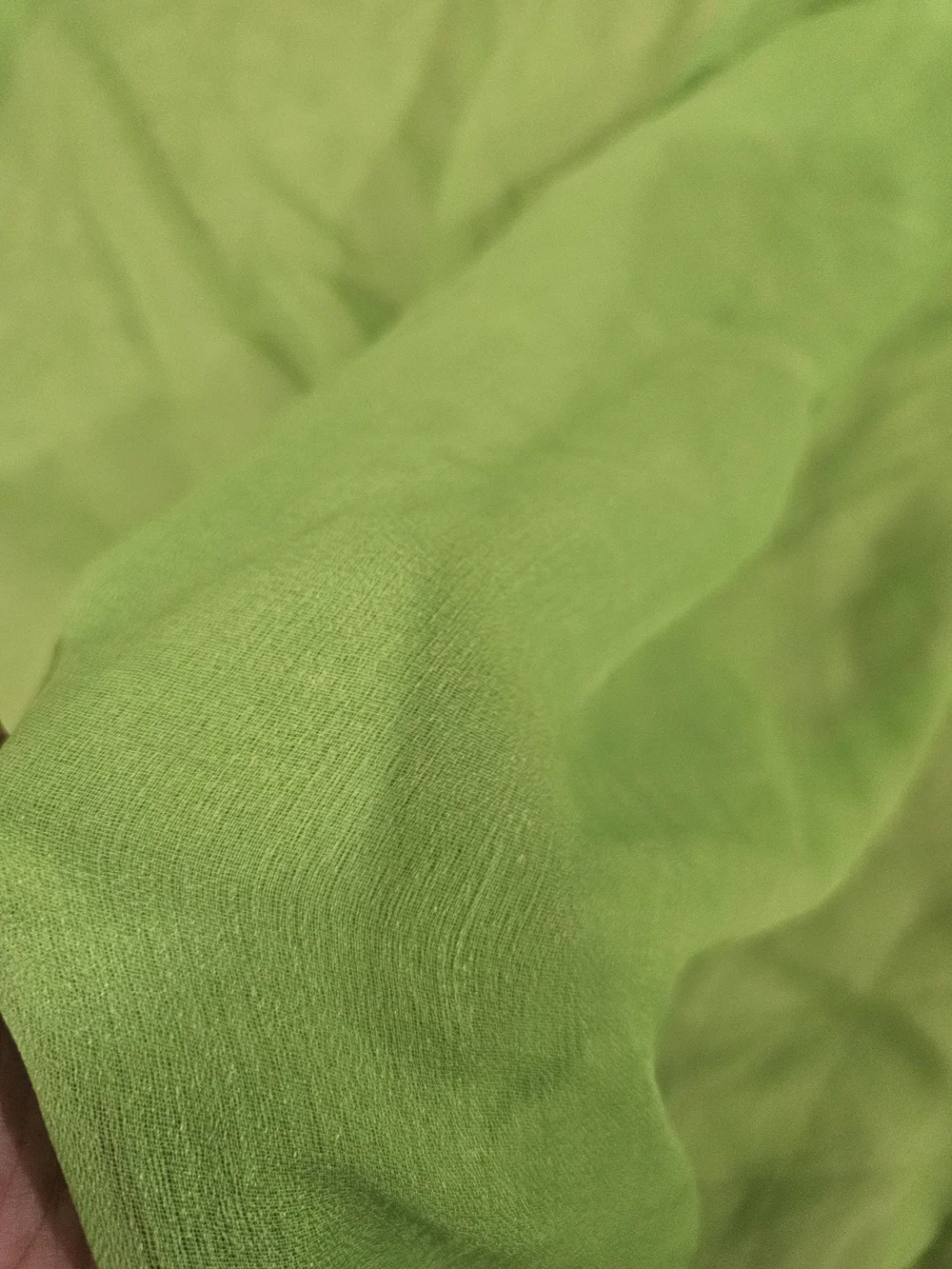 Sheer Rod Pocket Window Curtains Panel - Lime Green